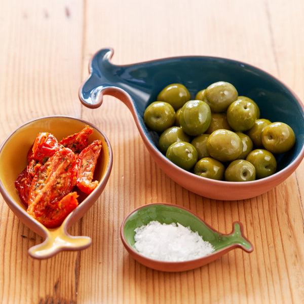 Dexam Sintra Set Of 3 Glazed Terracotta Fish-Shaped Tapas Dishes | Rustic Serveware By Dexam