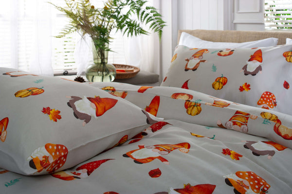 Deyongs Autumn Gonks 200 Count Cotton Rich Bedlinen Duvet Set