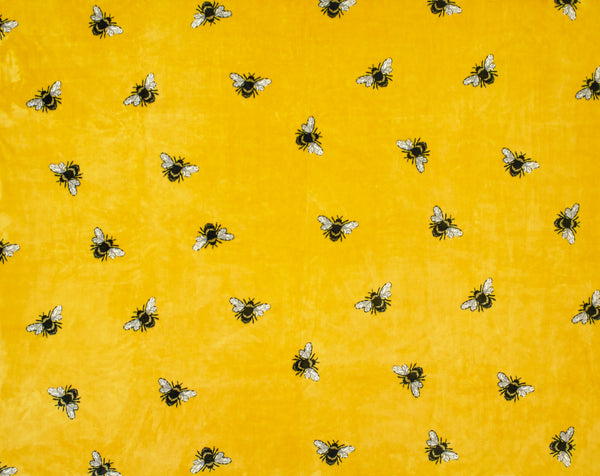 Deyongs Bees Sherpa Fleece Throw