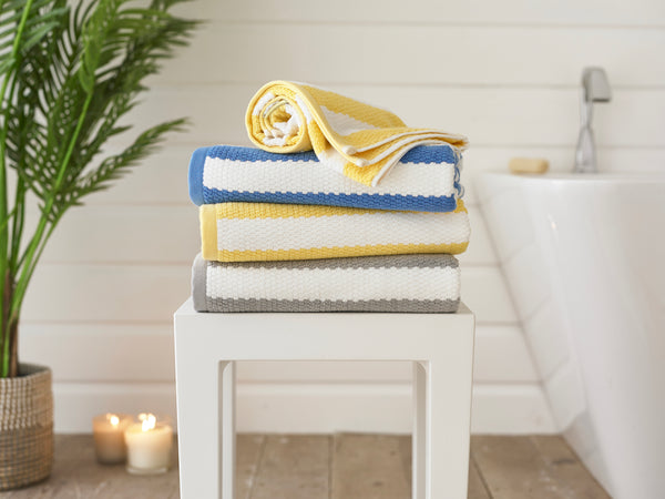 Deyongs Boston Stripe Cotton Towels 550 GSM