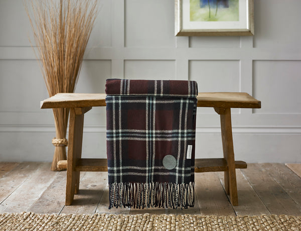 deyongs Broden Checked Acrylic Throw