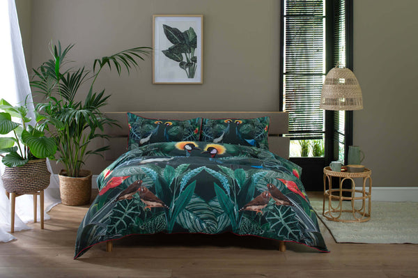 deyongs Crane Cotton Duvet Set with Fabric Bag