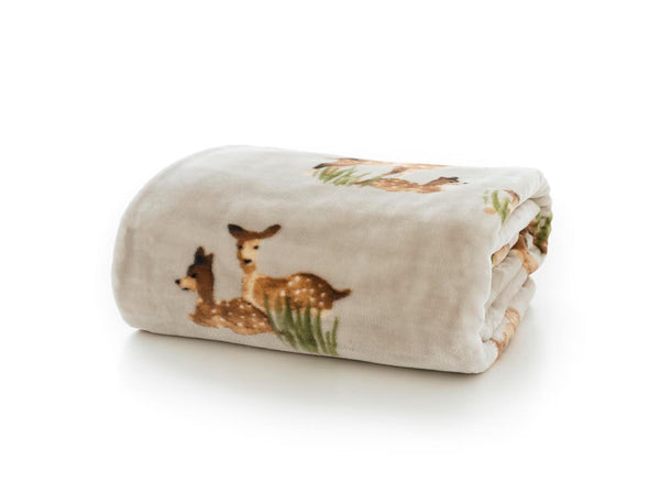 Deyongs Deer Sherpa Soft Fleece Throw