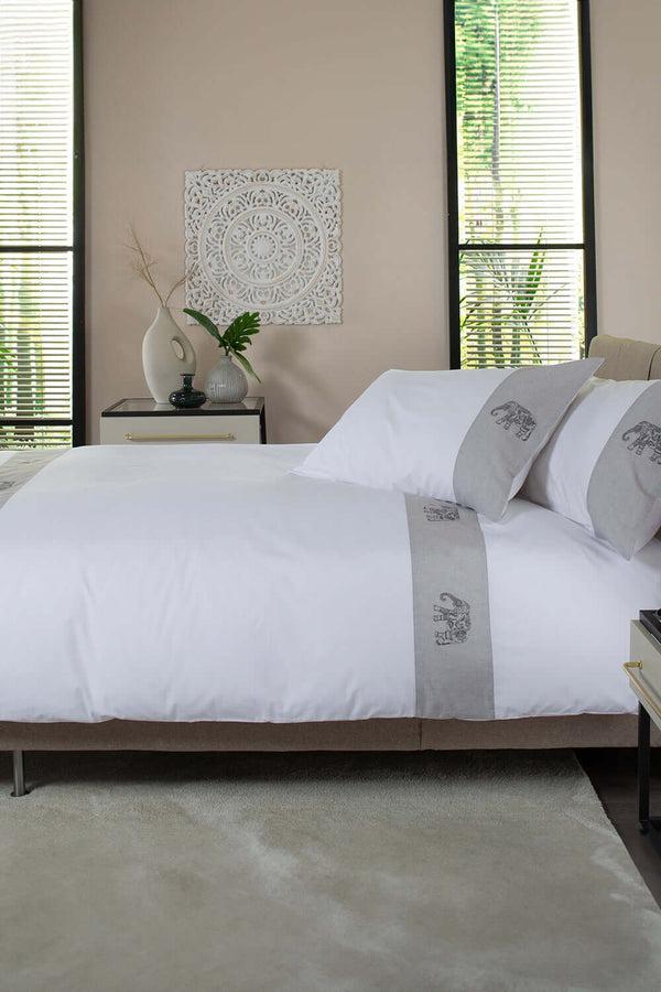 Deyongs Elephants Embroidered Cotton Duvet Set