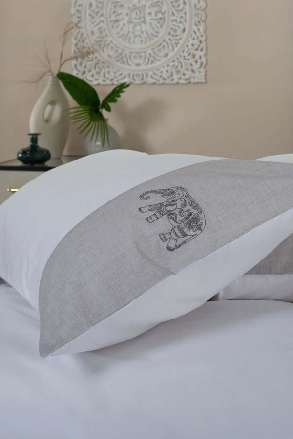 Deyongs Elephants Embroidered Cotton Duvet Set