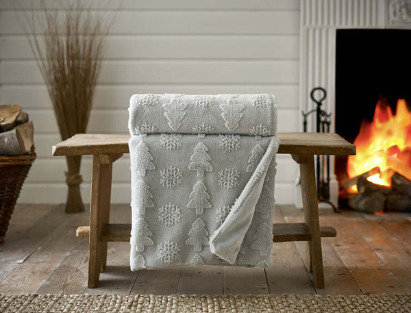Deyongs Forest Sculptured Faux Fur Throw