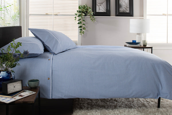 Deyongs Gingham Double Piped Edges Cotton Duvet