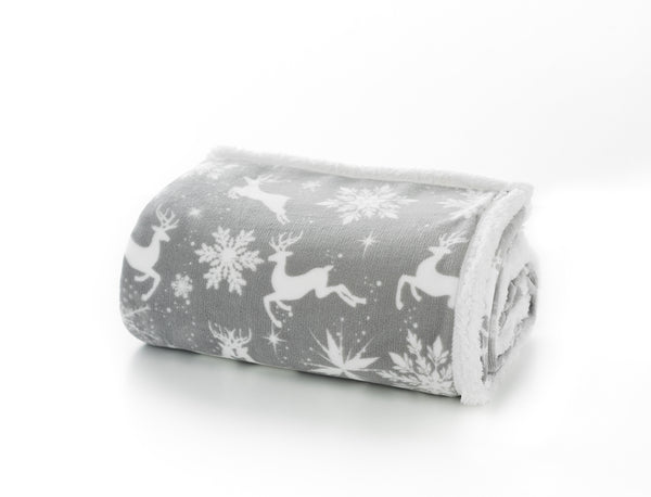 Deyongs Harts Sherpa Printed Soft Fleece Throw