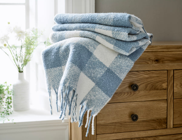 Deyongs Longmorn Faux Cashmere Checked Throw
