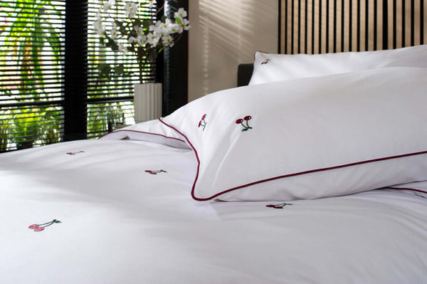 Deyongs Mon Cheri Embroidered Cherries Duvet Set