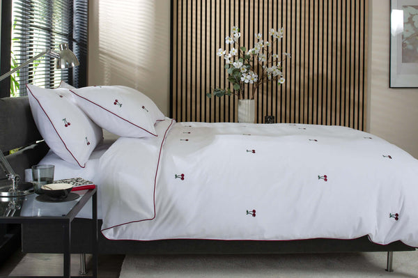 Deyongs Mon Cheri Embroidered Cherries Duvet Set