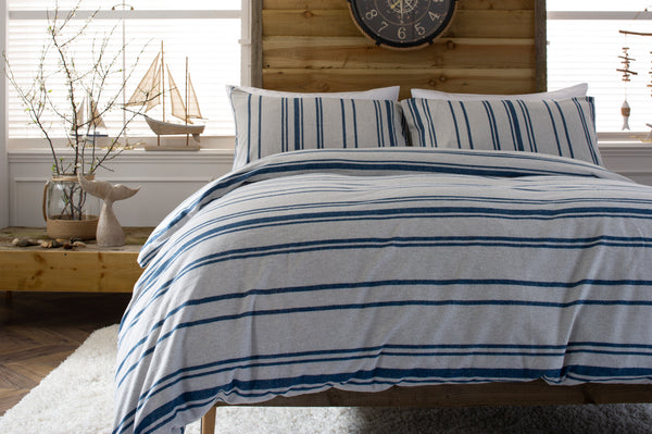 Deyongs Portland Striped Brushed Cotton Duvet Set