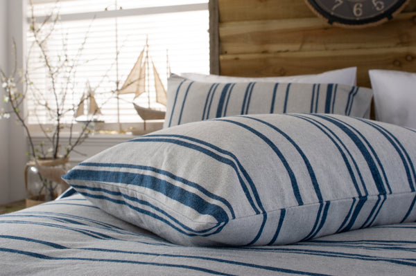 Deyongs Portland Striped Brushed Cotton Duvet Set