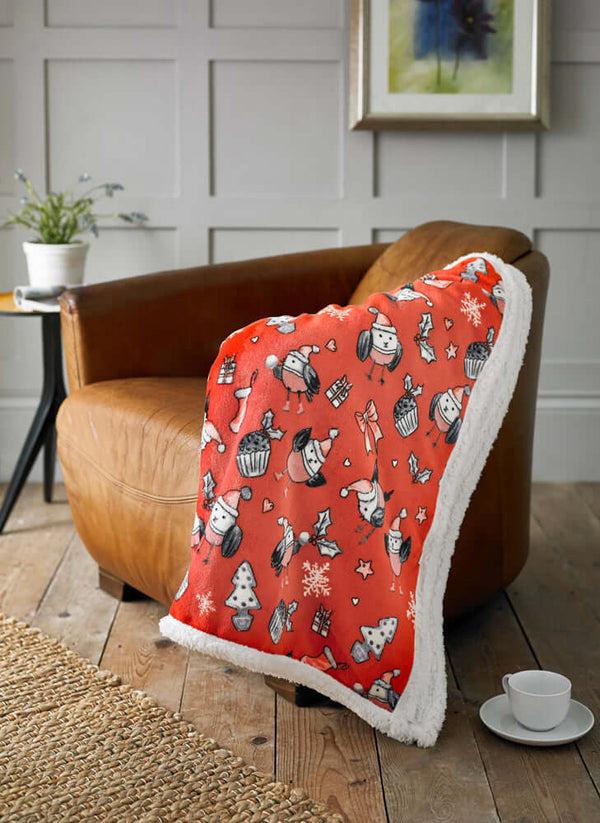 Deyongs Rocking Sherpa Printed Soft Fleece Throw