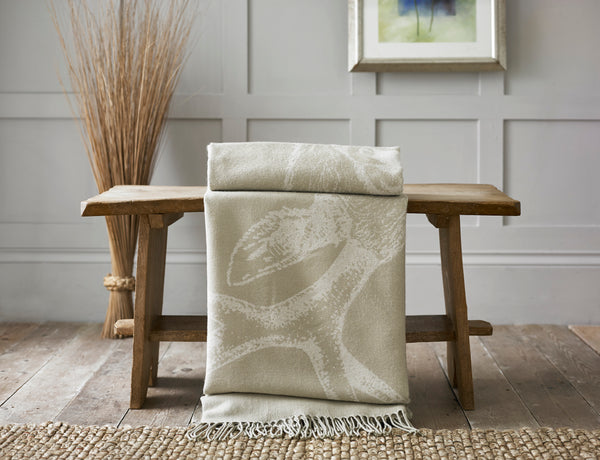 deyongs Stag Oatmeal Faux Cashmere Throw