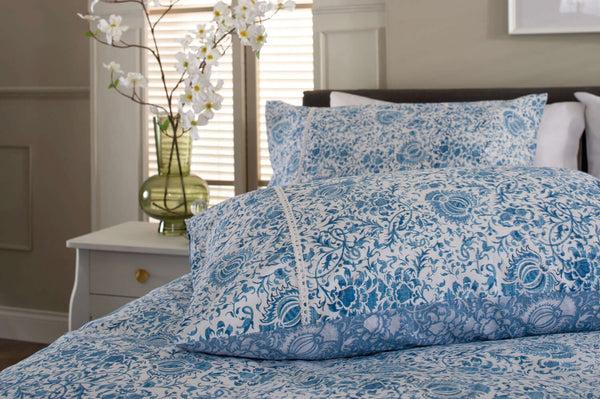 Deyongs Sterling Printed Percale Cotton Duvet Set