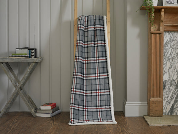 deyongs Thomson Sherpa Fleece Checked Throw