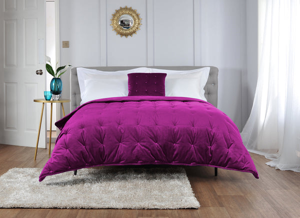 Deyongs TLC Velvet Dot Bed Throw