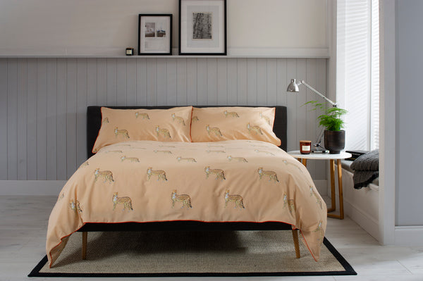 deyongs Wild Cat Printed Cotton Duvet Set