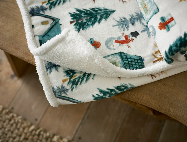 Deyongs Winter Walk Sherpa Soft Fleece Throw
