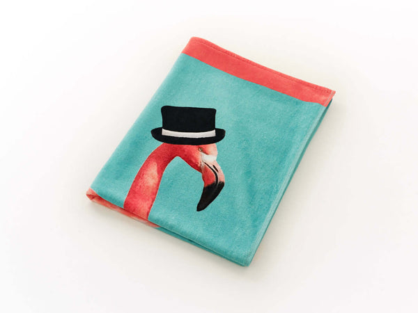 Deyongs Flamingo Printed Cotton Velour Beach Towel 75x150cm