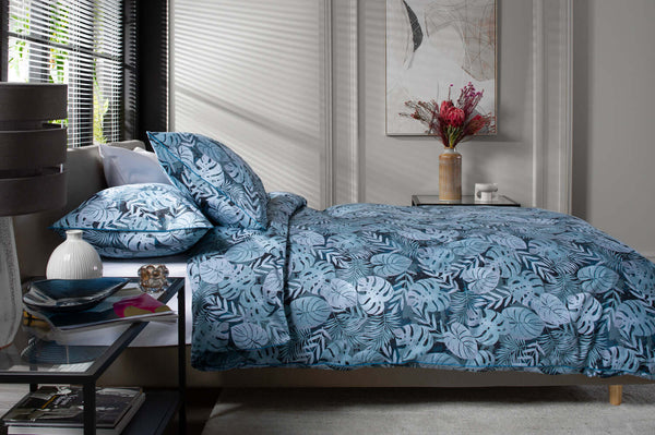 Deyongs Japanese Tropical Garden Blue Cotton Duvet Set