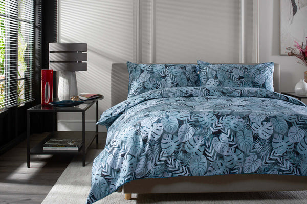 Deyongs Japanese Tropical Garden Blue Cotton Duvet Set