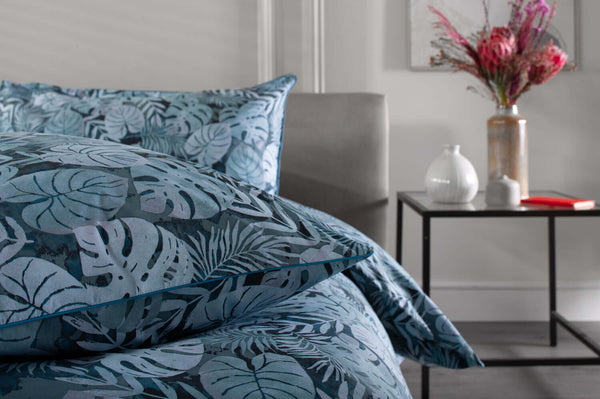 Deyongs Japanese Tropical Garden Blue Cotton Duvet Set
