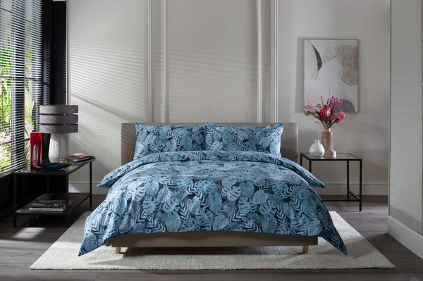 deyongs Japanese Tropical Garden Blue Cotton Duvet Set