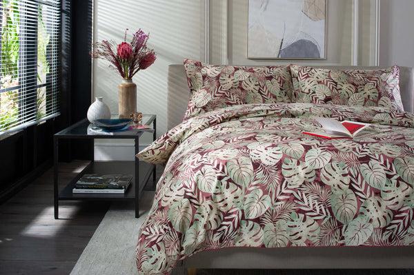 Deyongs Japanese Tropical Garden Red Cotton Duvet Set