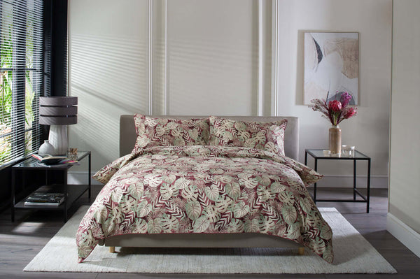 deyongs Japanese Tropical Garden Red Cotton Duvet Set