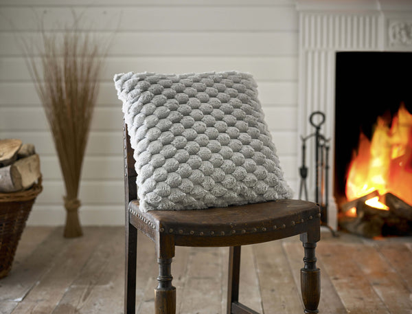 Deyongs Northcombe Textured Faux Fur Cushion 45x45cm