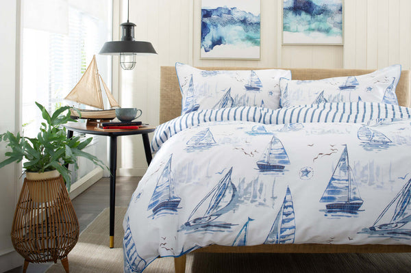 Deyongs Solent Reversible Duvet Set With Fabric Bag