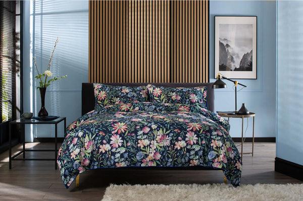 deyongs Spring Flowers Garden Reversible Duvet Set with Fabric Bag
