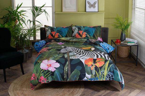 deyongs Tropical Zoo Cotton Duvet Set with Fabric Bag