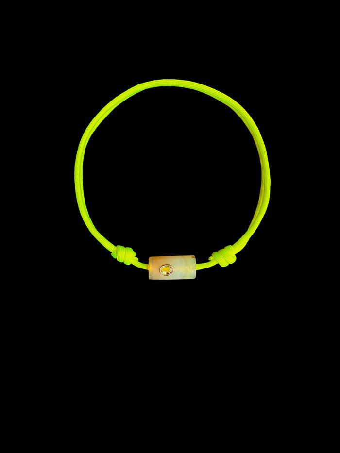 dezso by sara beltran Agate Bead with Yellow Zircon