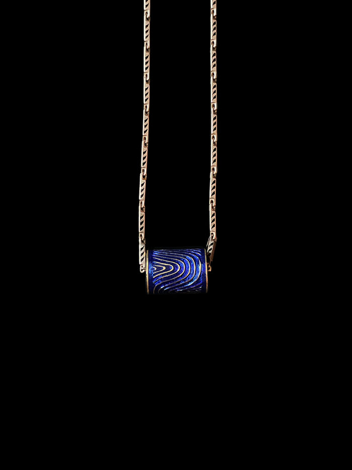 dezso by sara beltran Atami 22k Wave Bead with Cobalto Glass Enameling