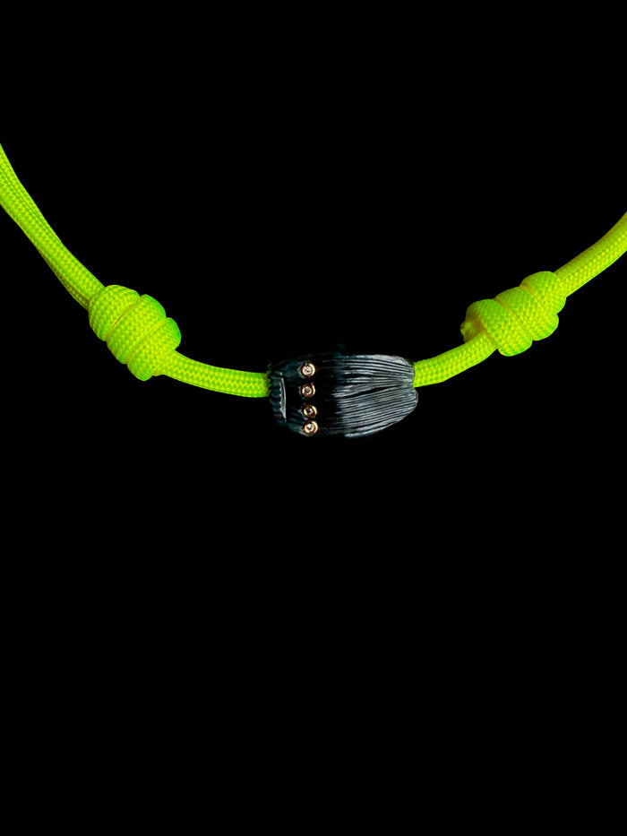 Dezso By Sara Beltran Carved Coquito Bead With Brilliant Diamonds