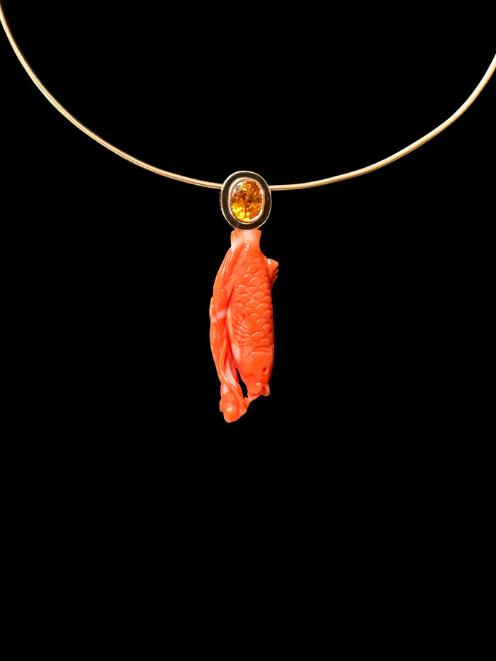 dezso by sara beltran Classic Coral fish With Orange Sapphire