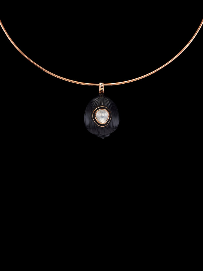 Dezso By Sara Beltran Coquito Enamel With Polki Diamond Charm