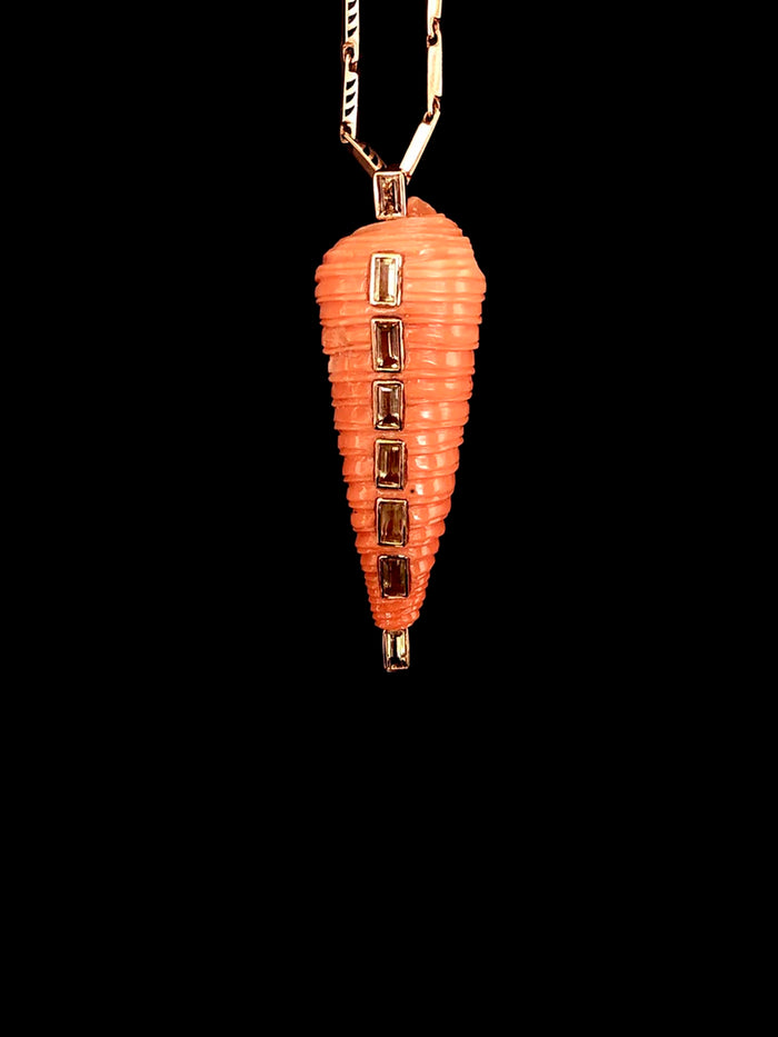 Dezso By Sara Beltran Coral Telescopium Shell With Beryl