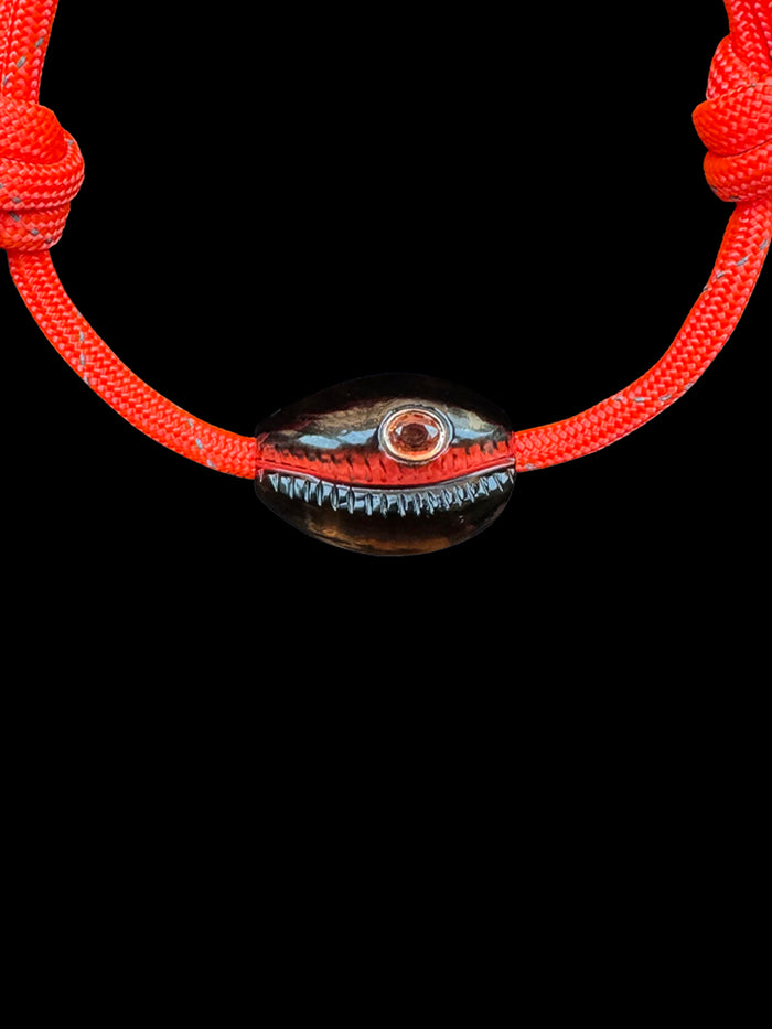 Dezso By Sara Beltran Cowry Bead With Oval Sapphire Surf Cord Anklet