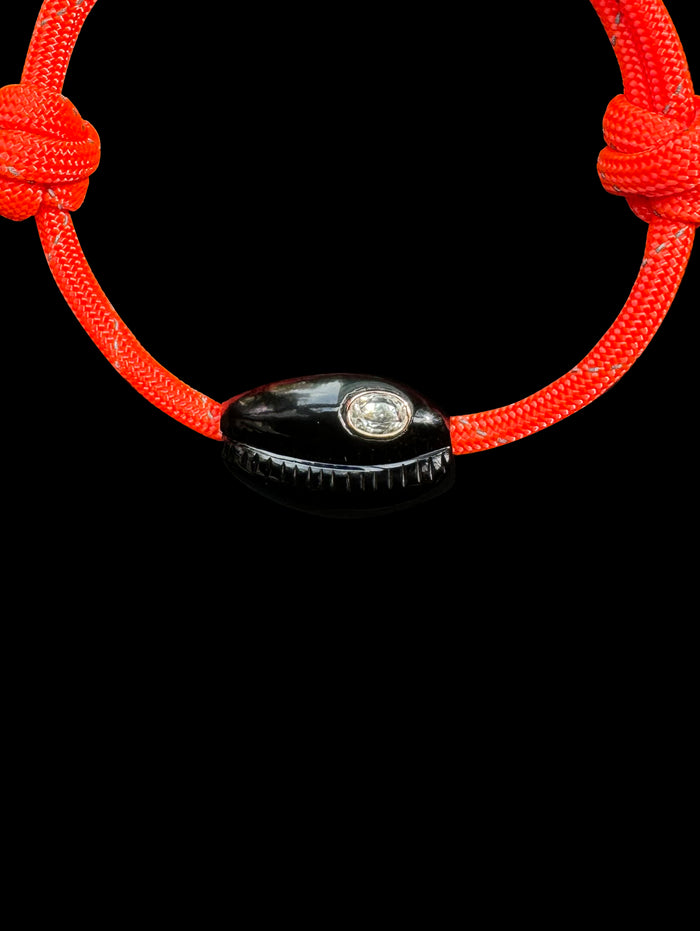 Dezso By Sara Beltran Cowry Bead With Oval Silimanite Surf Cord Anklet