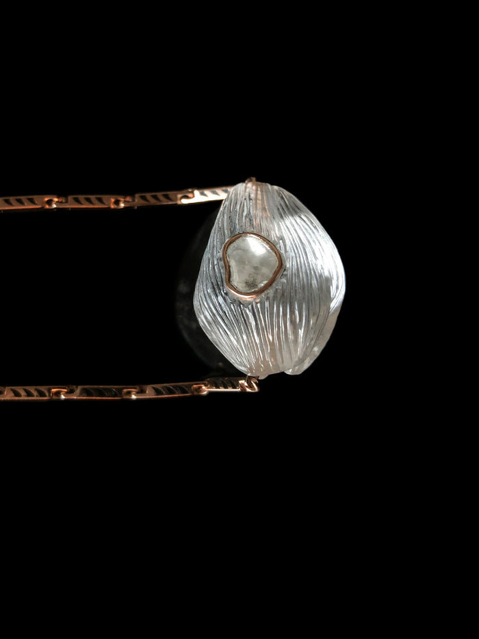 Dezso By Sara Beltran Crystal Quartz Coquito Bead With Polki Diamond