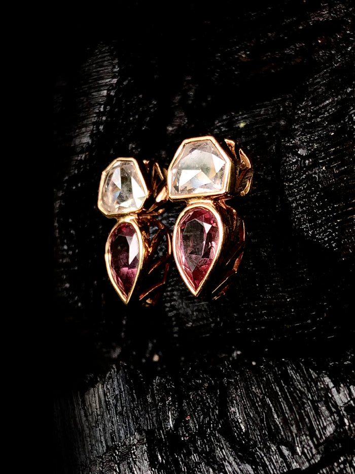 Dezso By Sara Beltran Deco Jali Diamond Earrings With Malaya