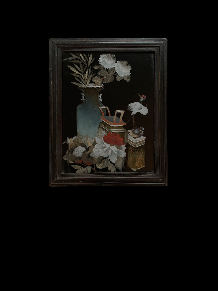 dezso by sara beltran Antique Hand Painted Glass