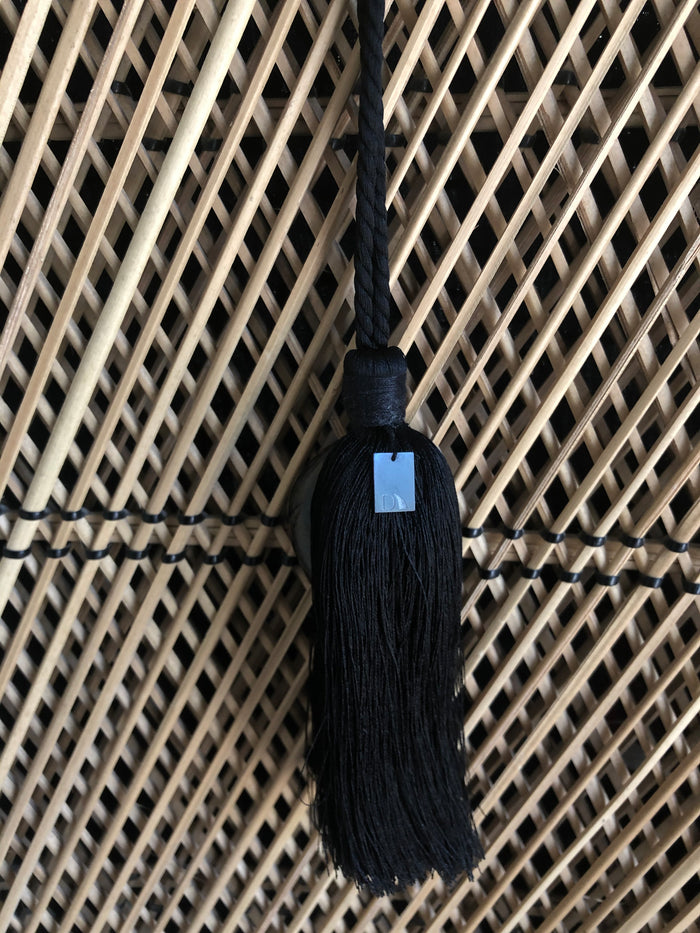 Dezso By Sara Beltran Blue Tiger Eye Cowry Tassel