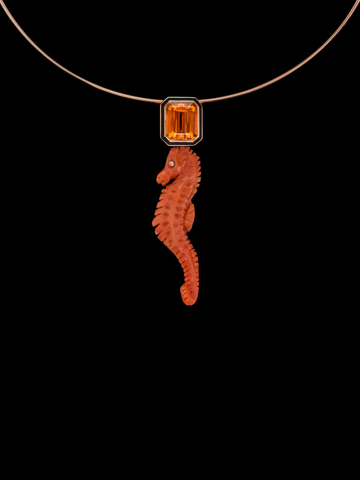 dezso by sara beltran Coral Seahorse with Citrine