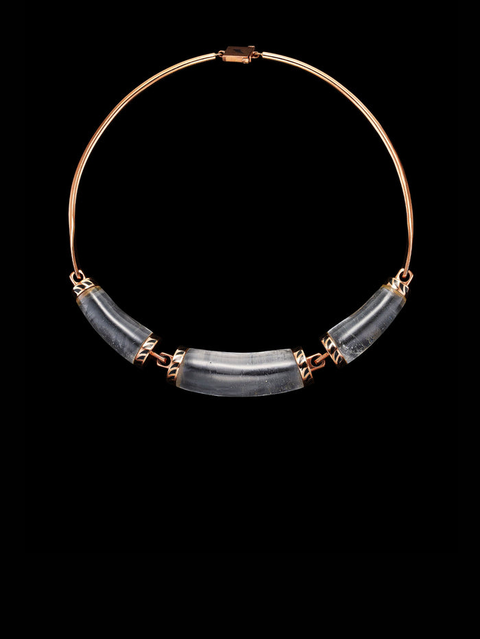 dezso by sara beltran Crystal Shark Fin Necklace