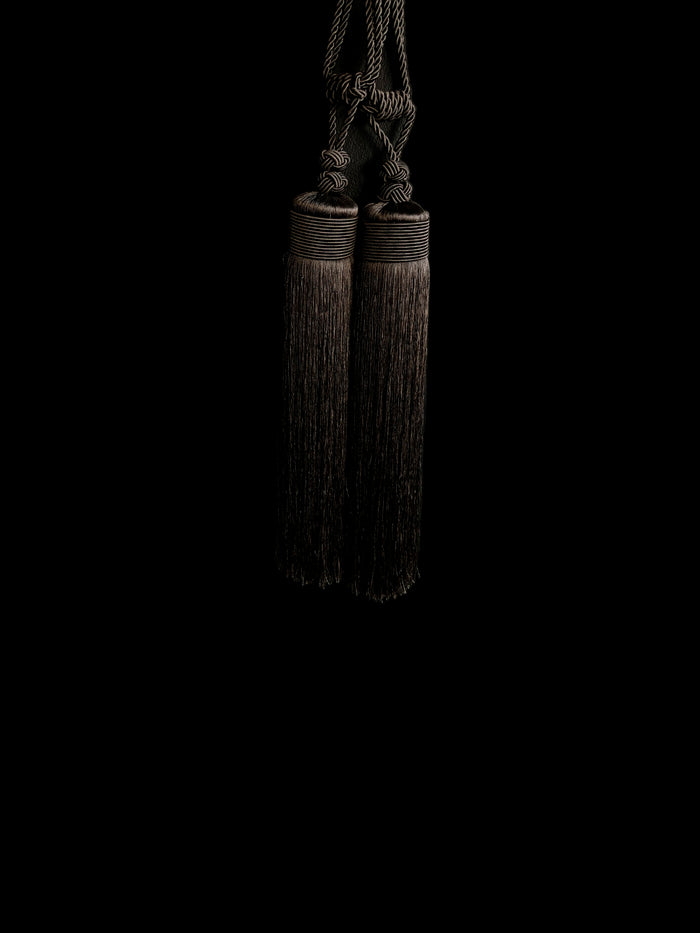 dezso by sara beltran Dark Gray Grande Tassels